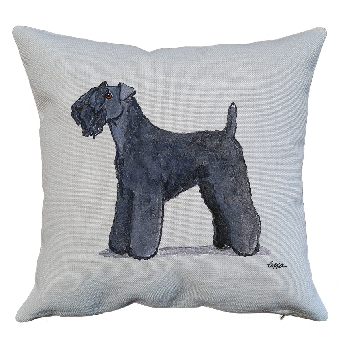 Kerry Blue Terrier Throw Pillow