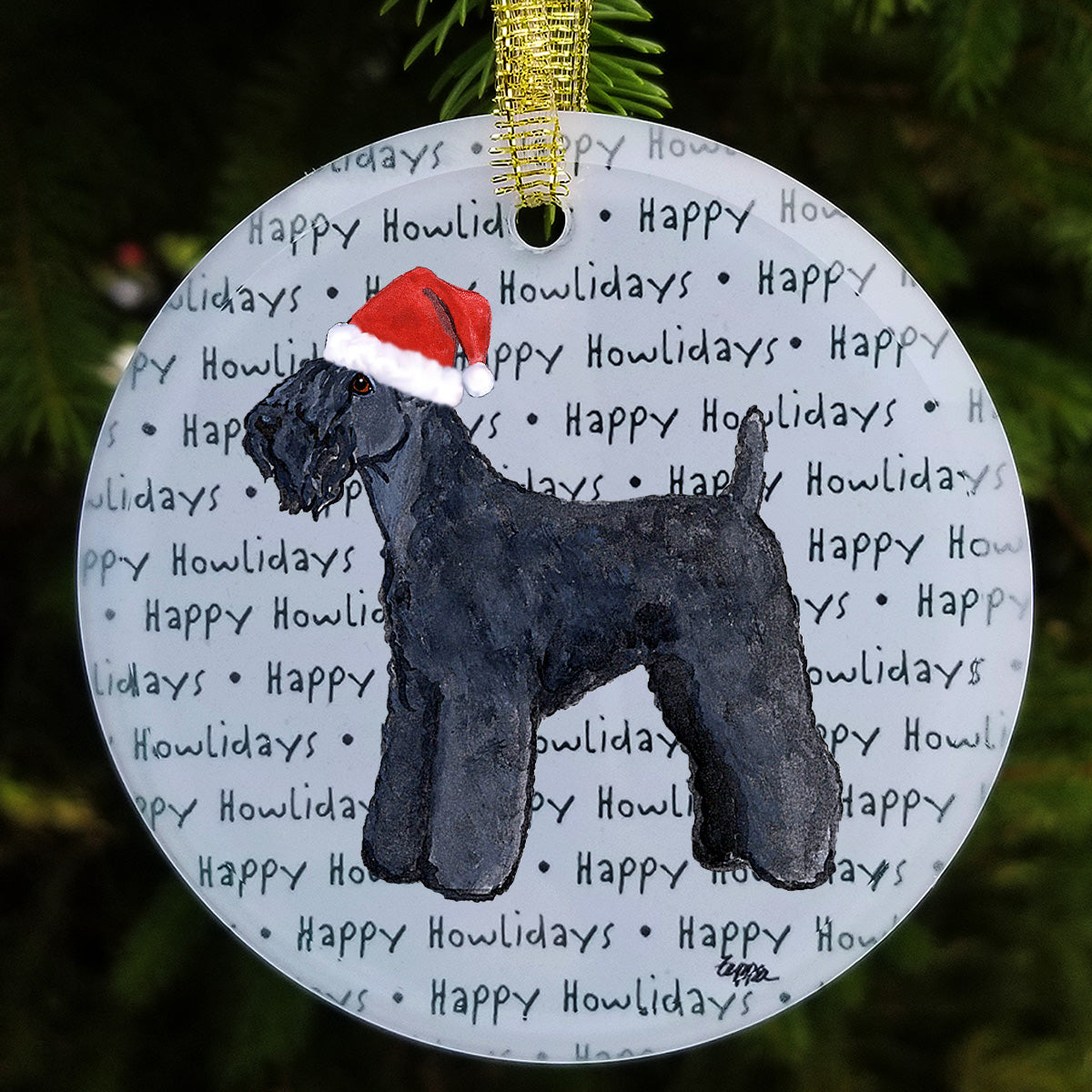 Kerry Blue Terrier Christmas Ornaments