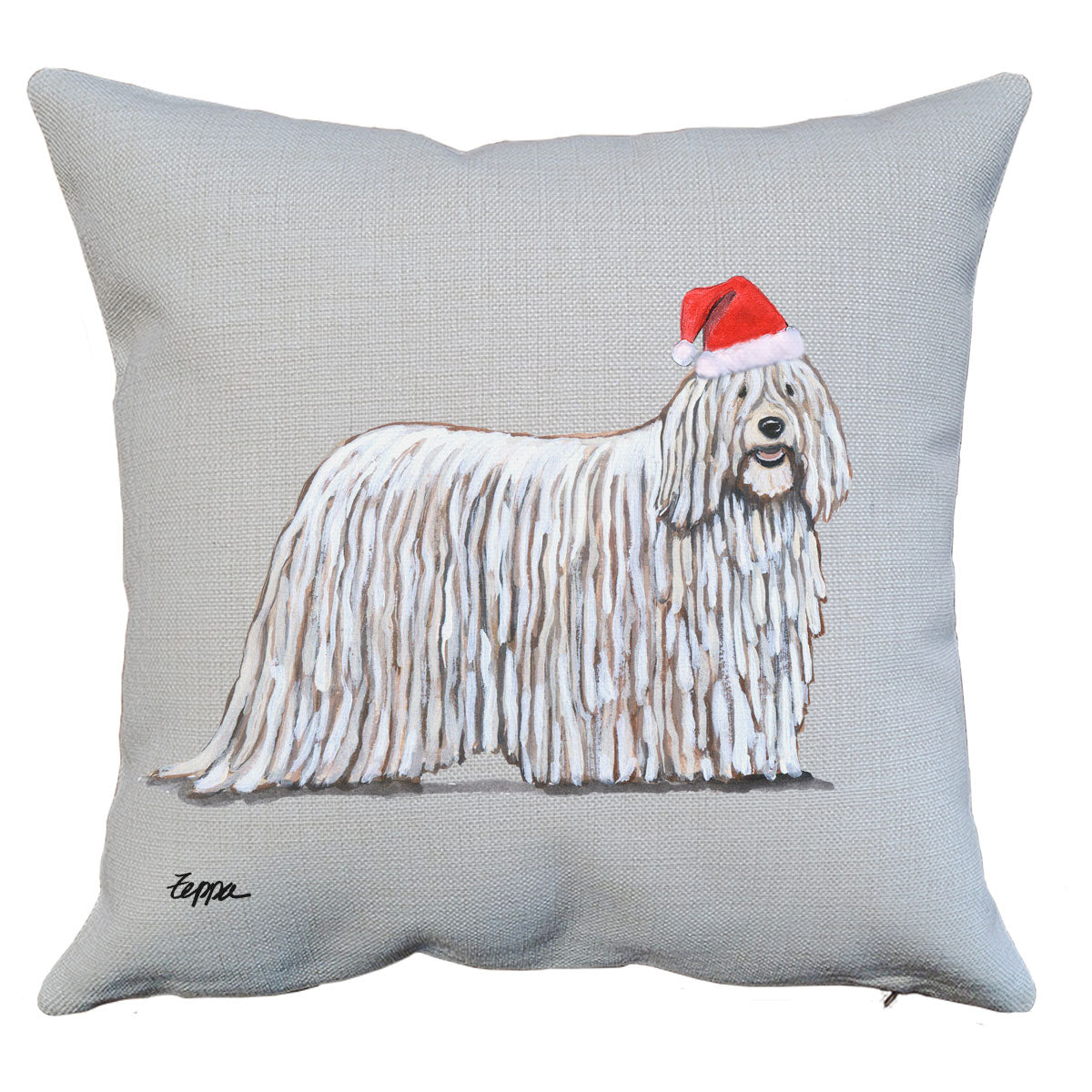 Komondor Santa Pillow