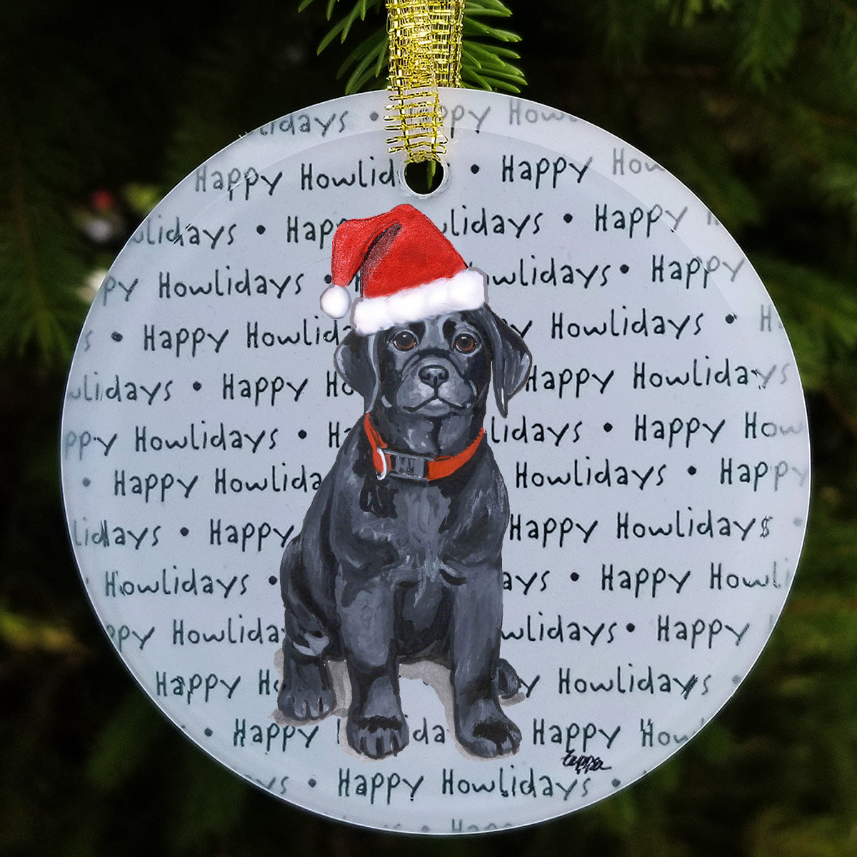 Labrador Retriever, Black Christmas Ornaments