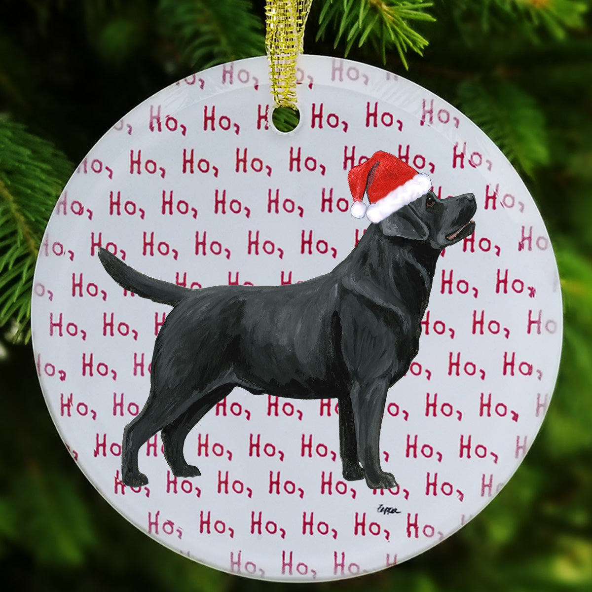 Labrador Retriever, Black Christmas Ornaments