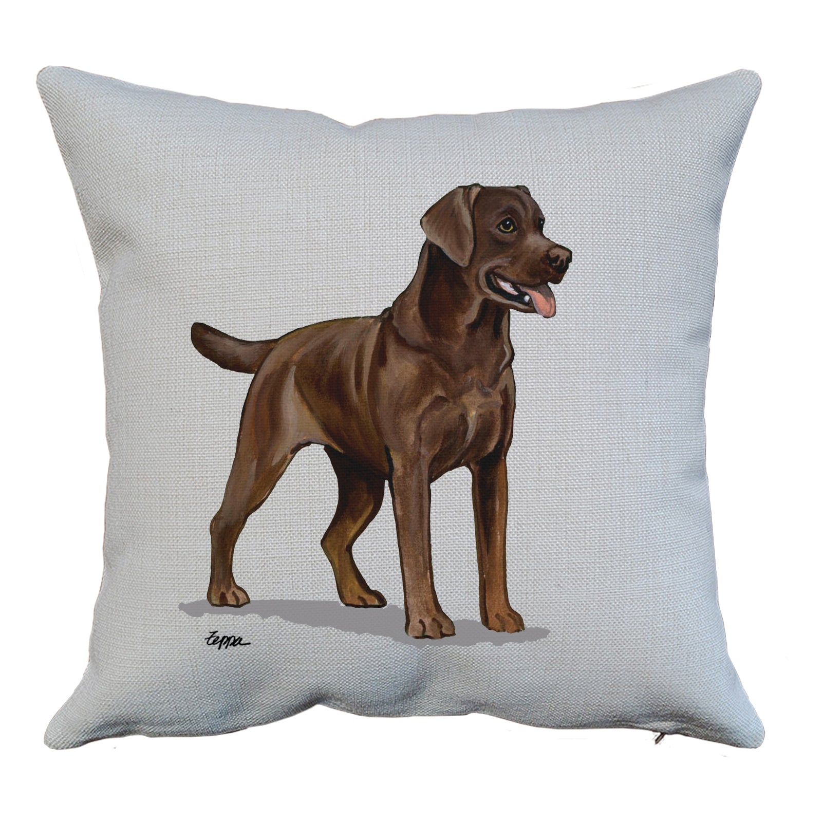 Chocolate Lab Throw Pillow