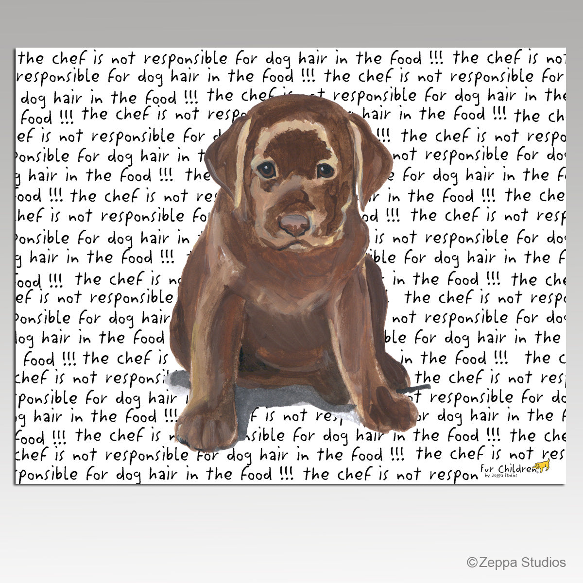 Labrador Retriever, Chocolate Message Cutting Board