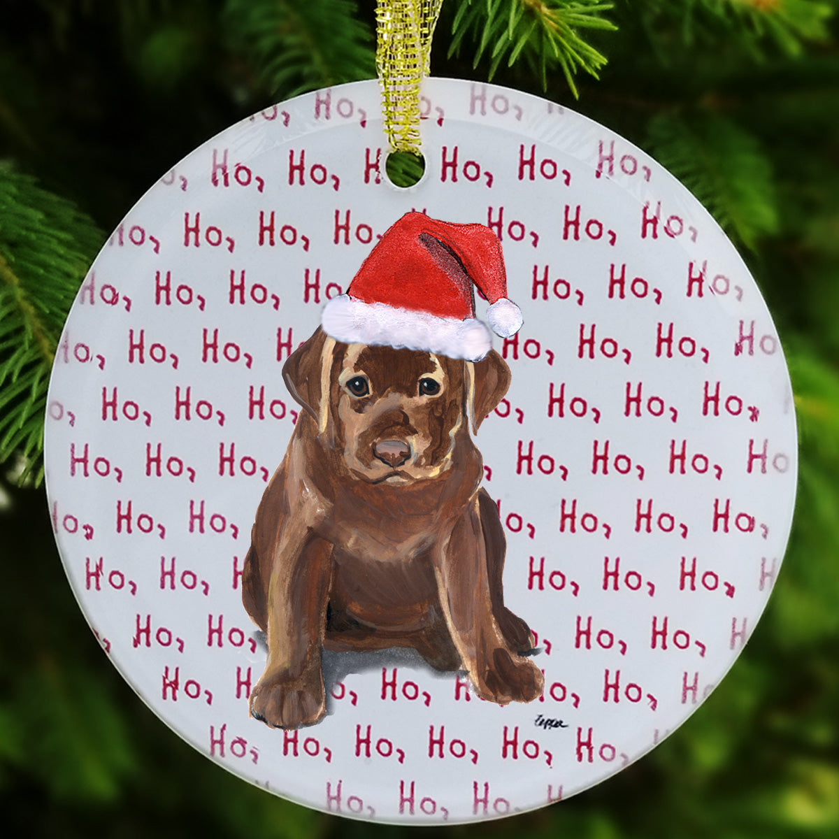 Labrador Retriever, Chocolate Christmas Ornaments