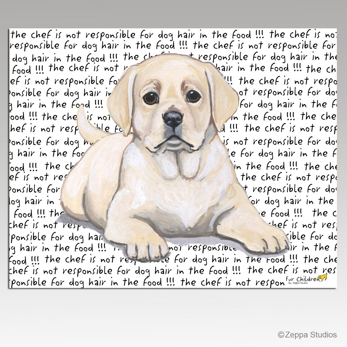 Labrador Retriever, Yellow Message Cutting Board