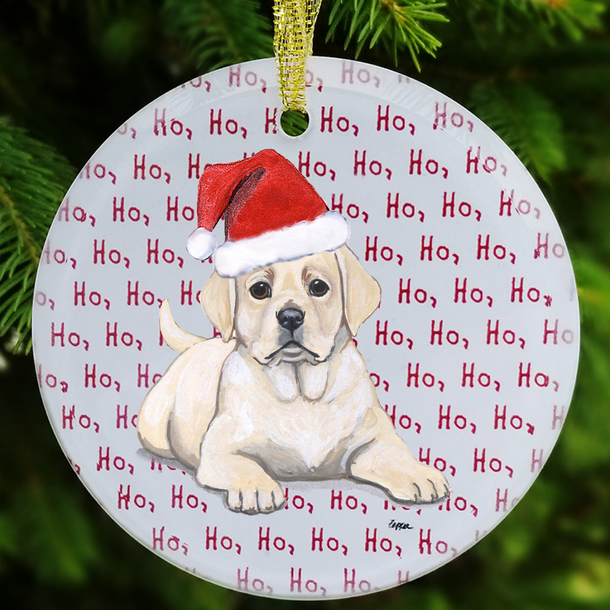 Labrador Retriever, Yellow Christmas Ornaments