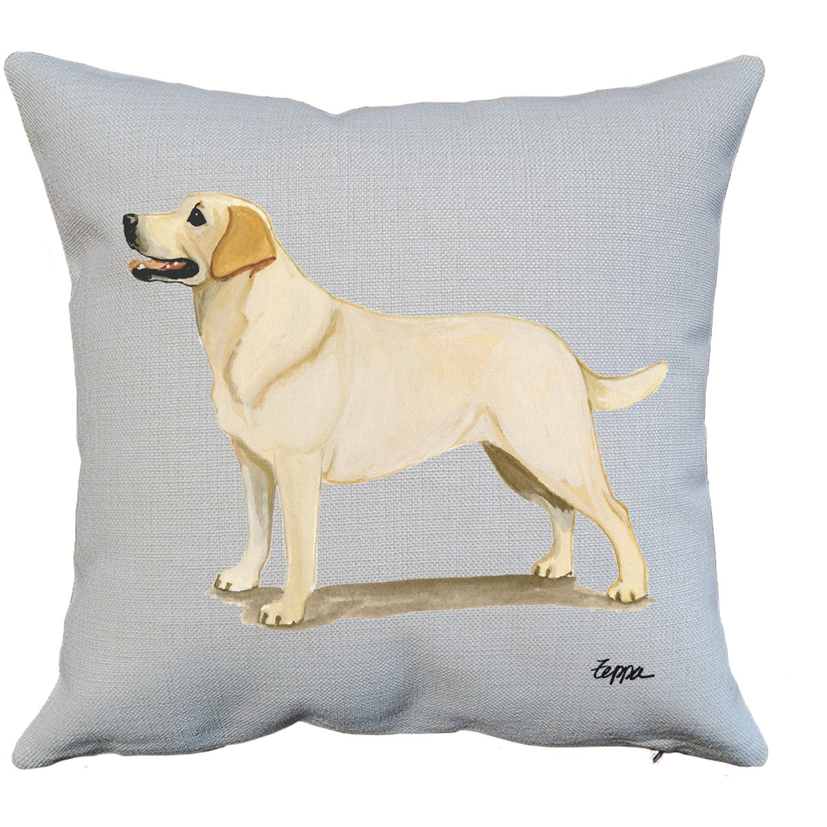 Yellow Lab Standing Throw Pillow