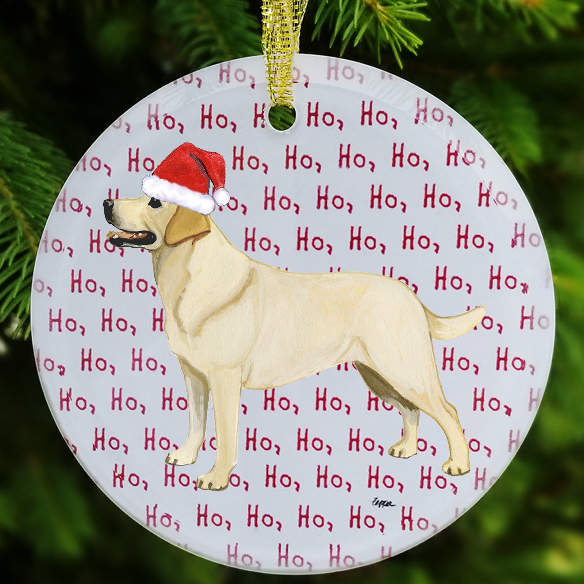 Labrador Retriever, Yellow Christmas Ornaments