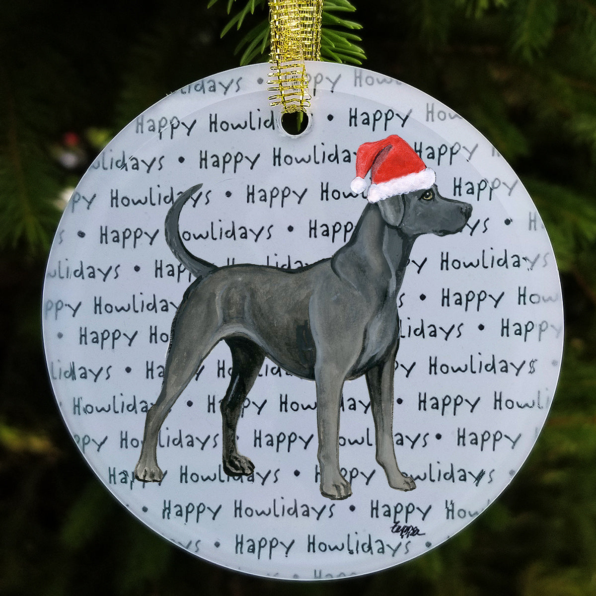 Lacy Dog Christmas Ornament