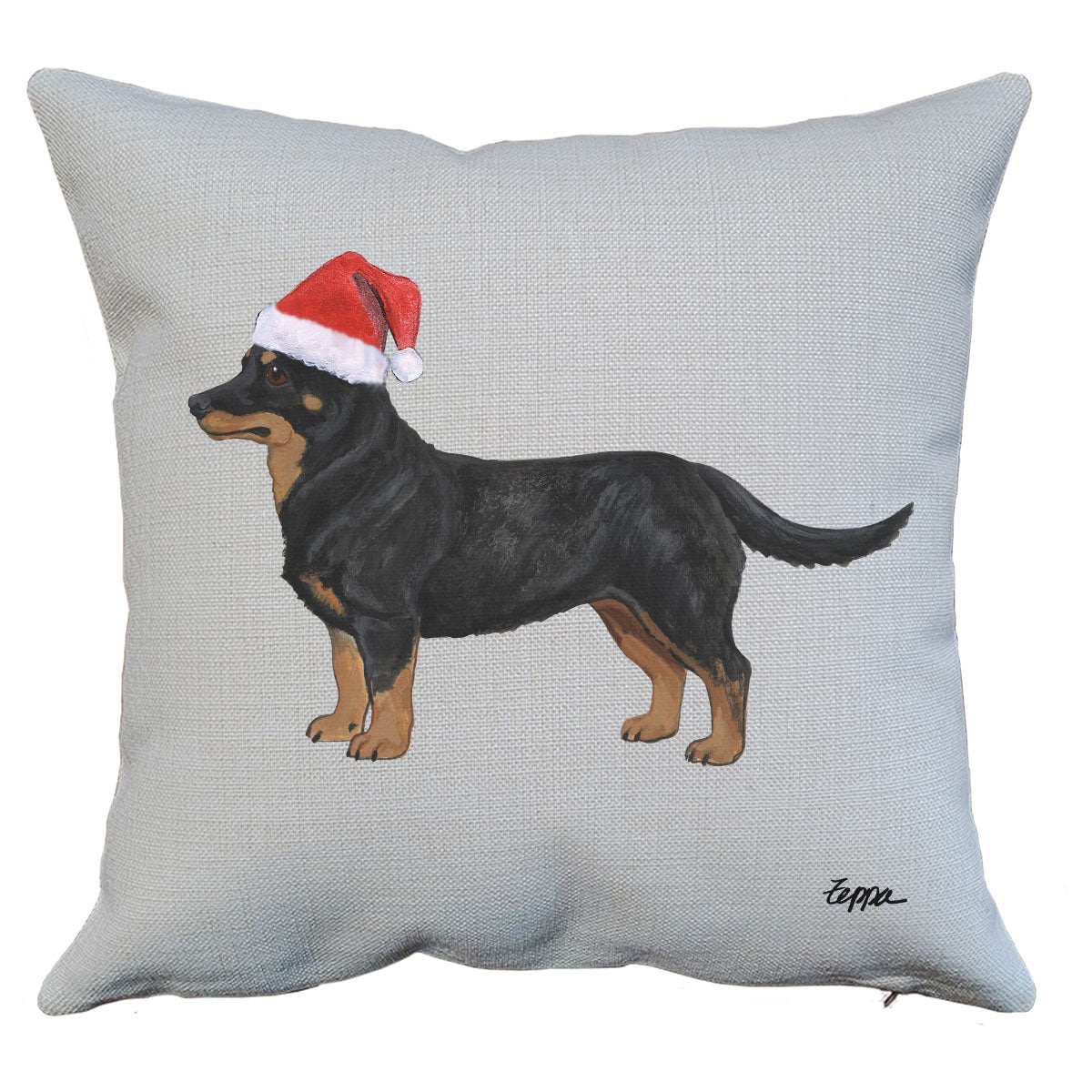 Lancashire Heeler Santa Pillow