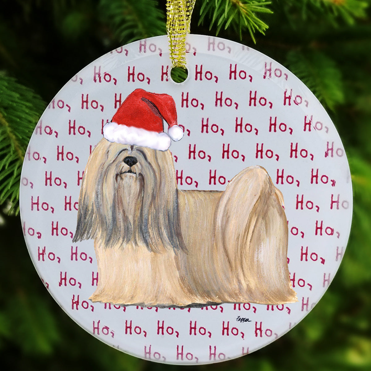 Lhasa Apso Christmas Ornaments