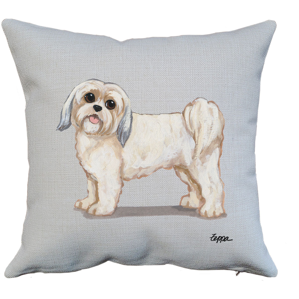 Lhasa Apso Shorthair Throw Pillow