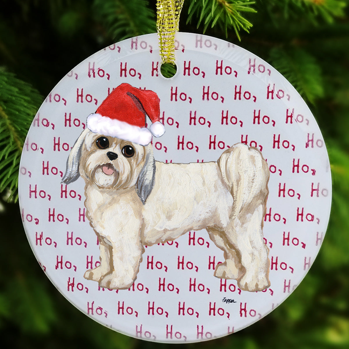 Lhasa Apso Christmas Ornaments