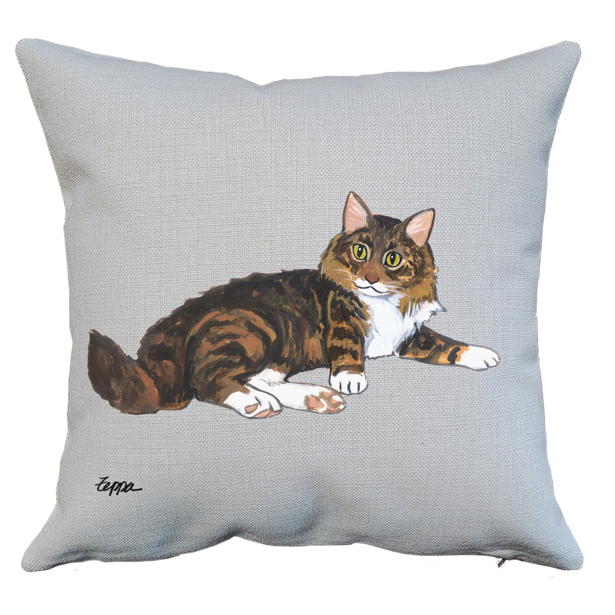 Maine Coon Cat Throw Pillow