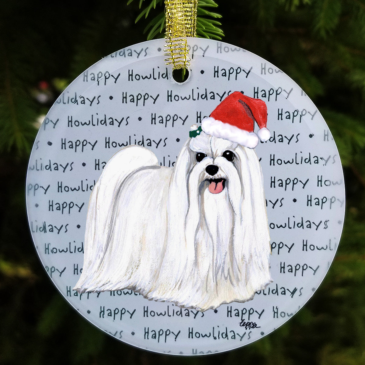 Maltese Christmas Ornaments