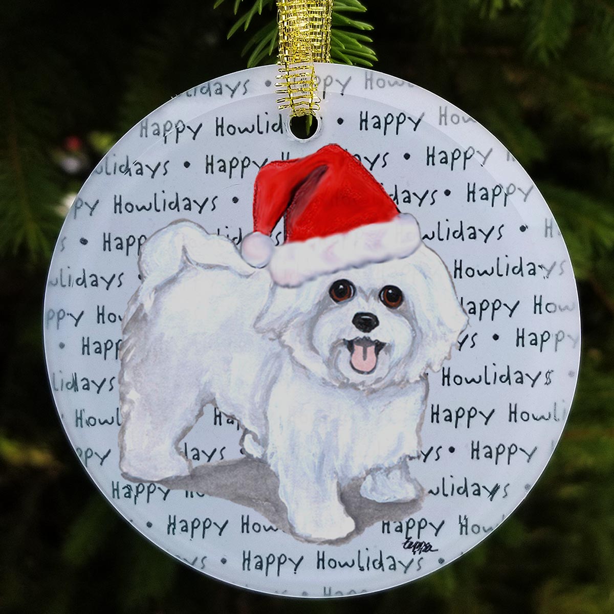Maltese Christmas Ornaments