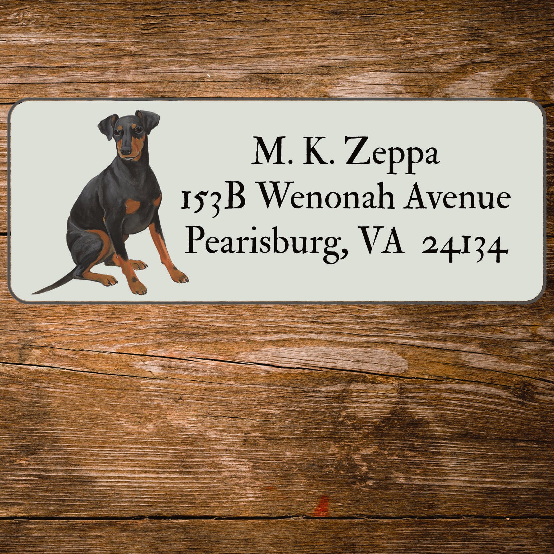 Manchester Terrier Address Label