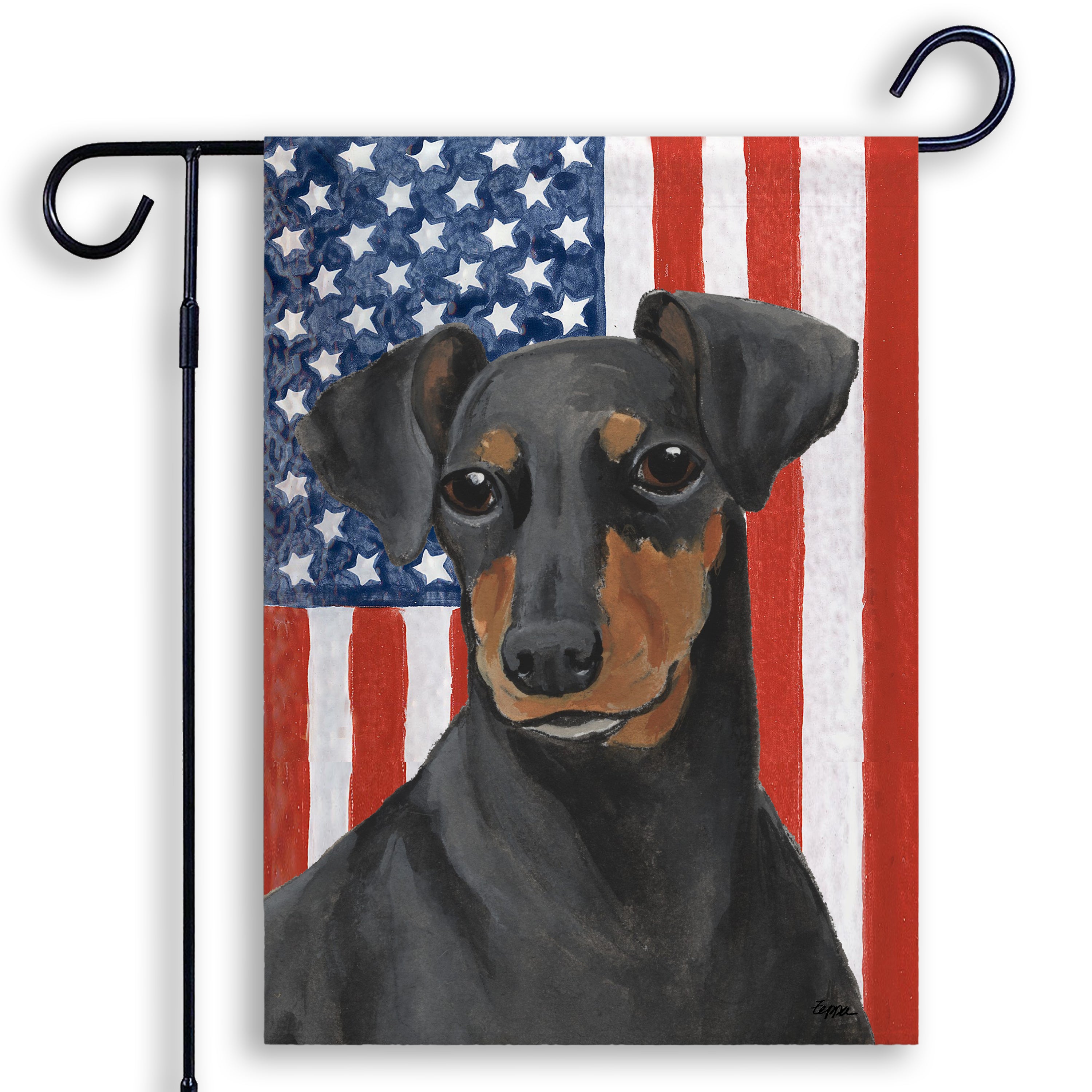 Manchester Terrier Americana Garden Flag