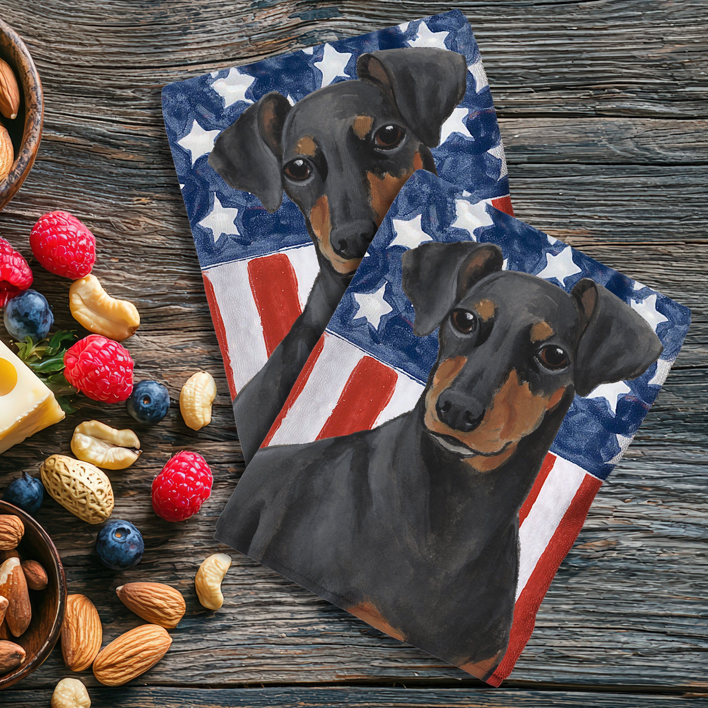 Manchester Terrier Americana Kitchen Towels
