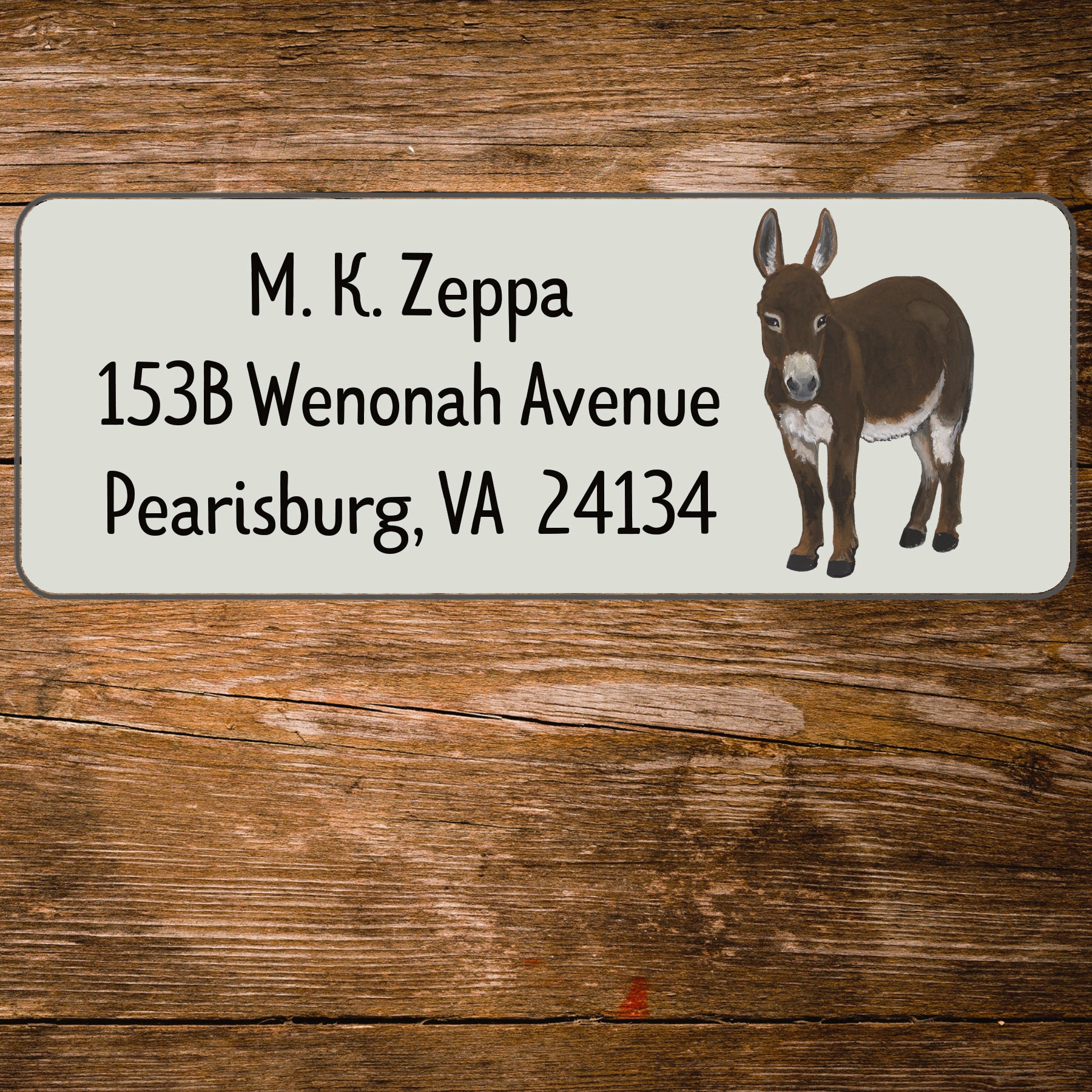 Miniature Donkey Return Address Label