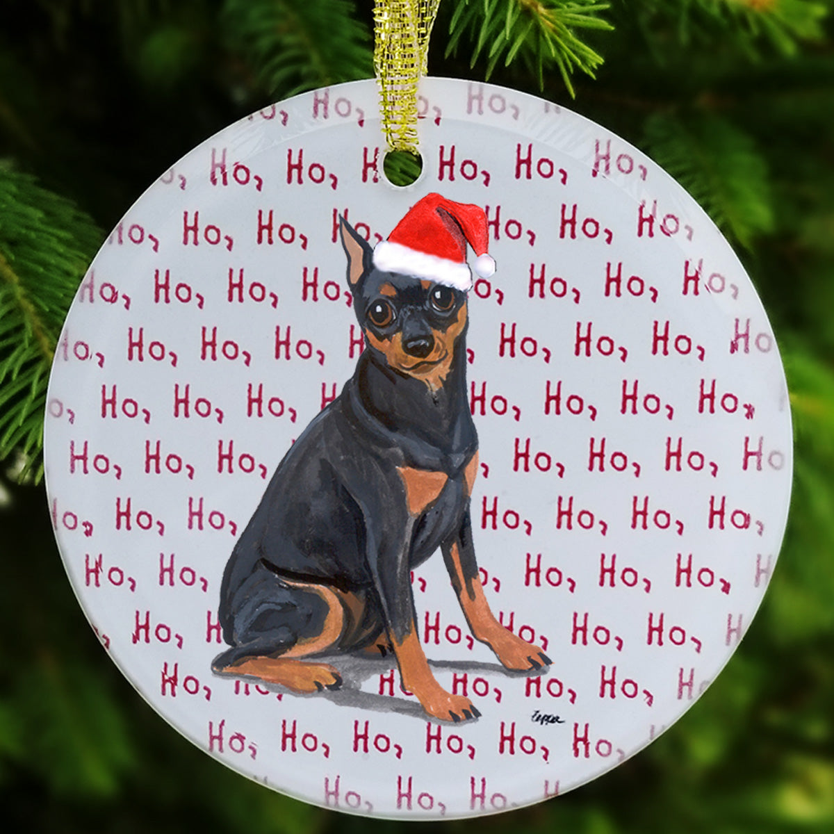 Miniature Pinscher Christmas Ornaments