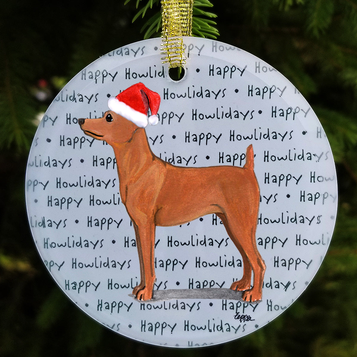 Miniature Pinscher Christmas Ornaments