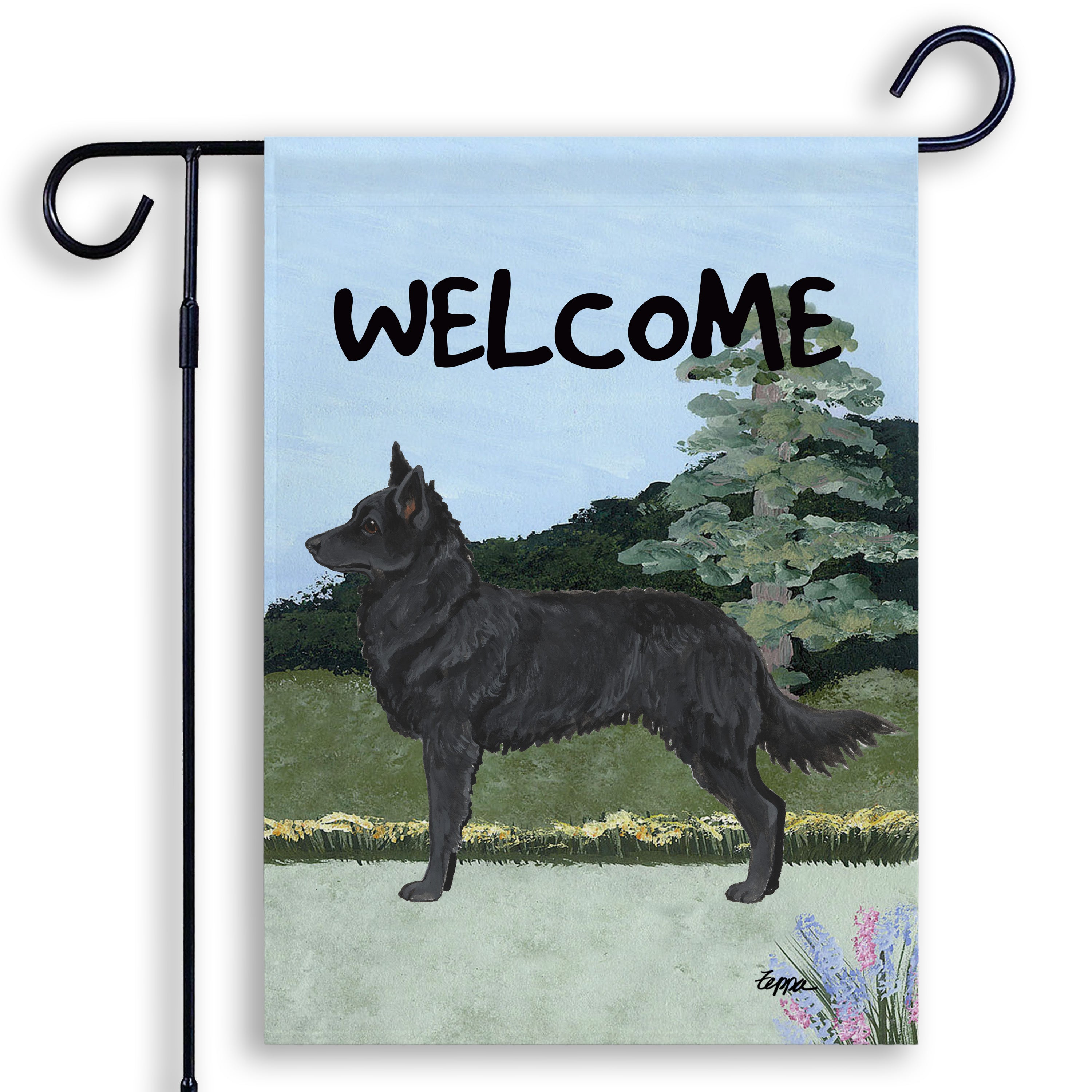 Mudi Welcome Garden Flag