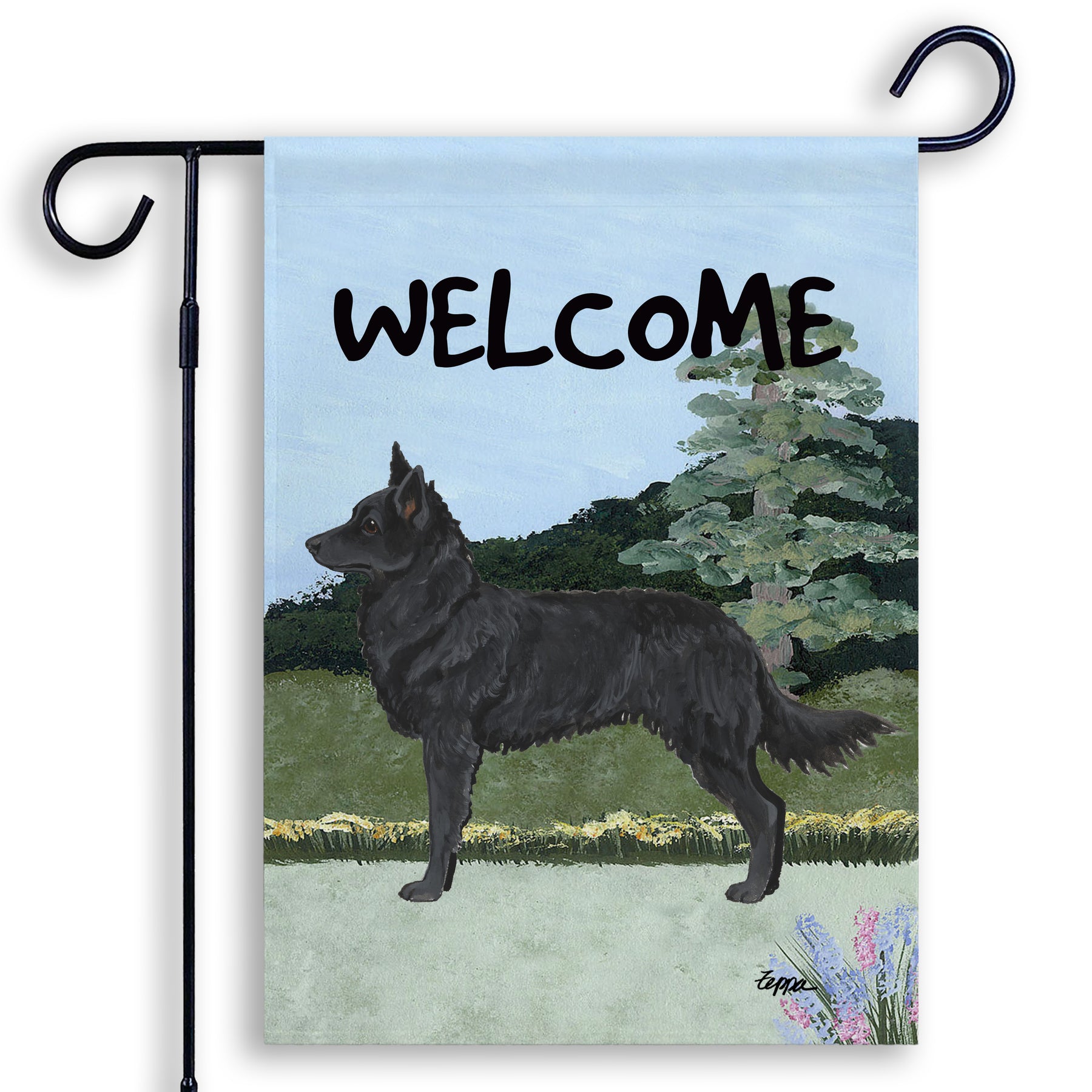 Mudi Welcome Garden Flag