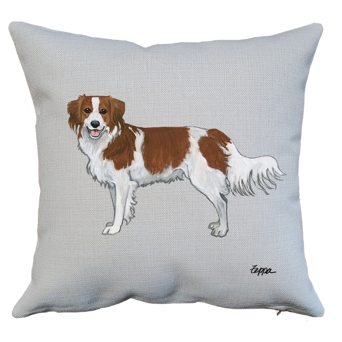 Nederlandse Kooikerhondje Throw Pillow