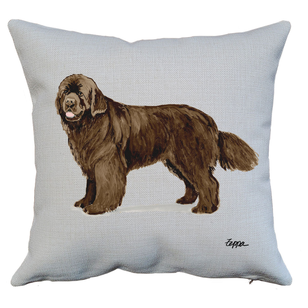 Brown Newfoundland Throw Pillow