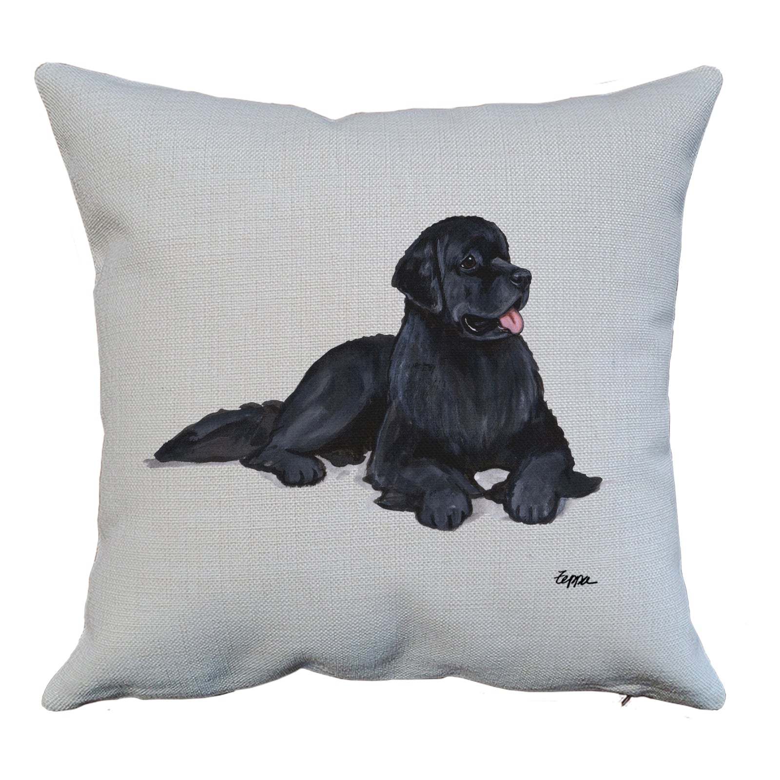 Newfoundland Dog Throw Pillow