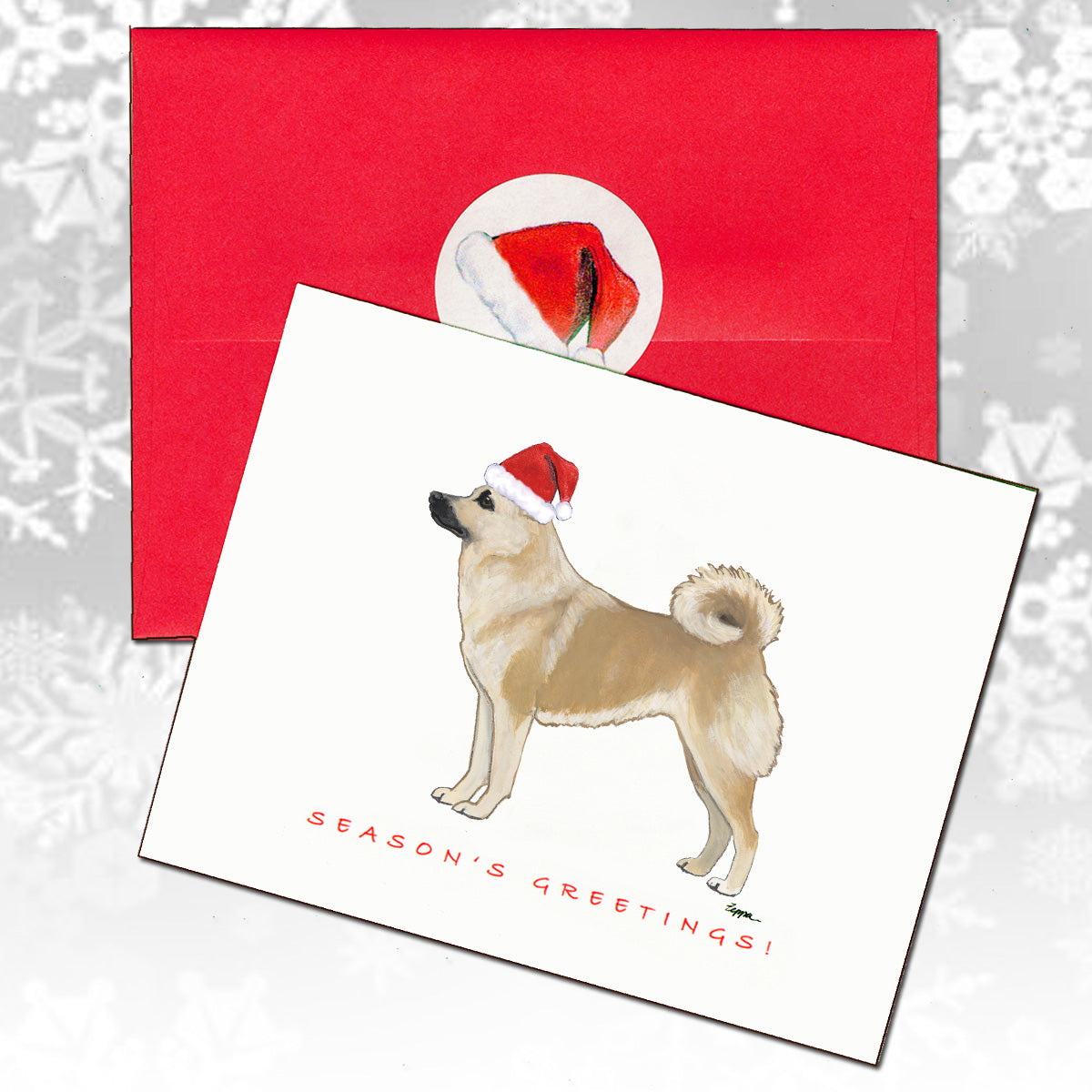 Norwegian Buhund Christmas Cards