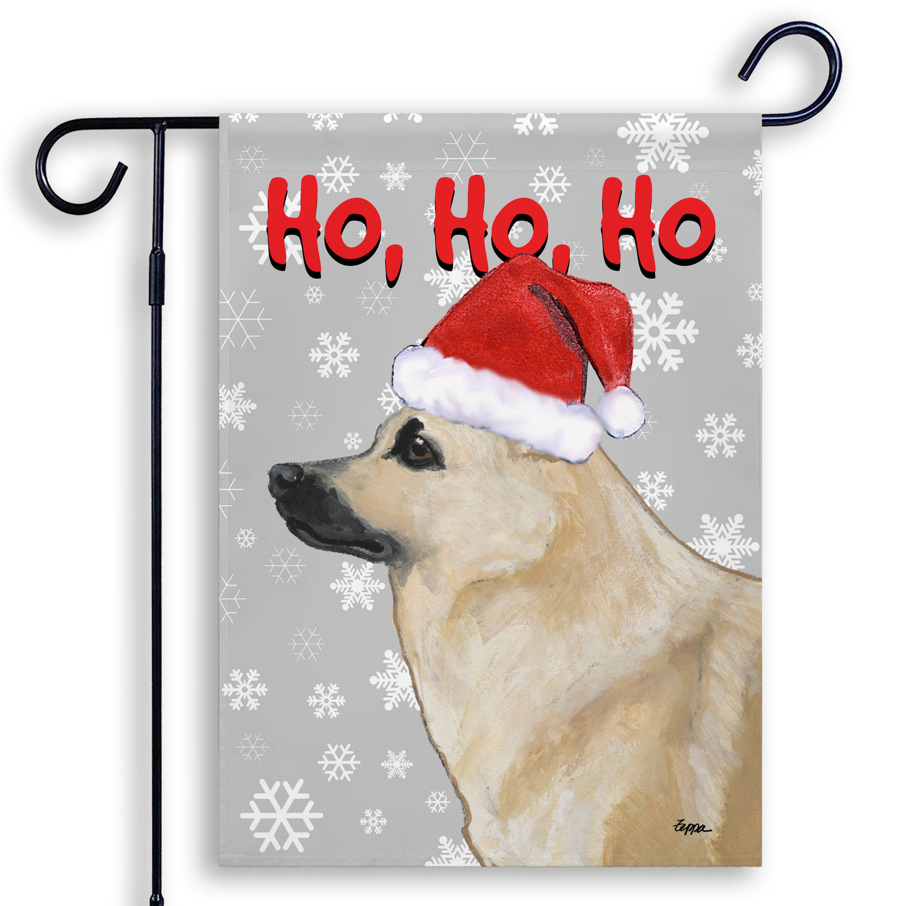 Norwegian Buhund Ho Ho Ho Garden Flag