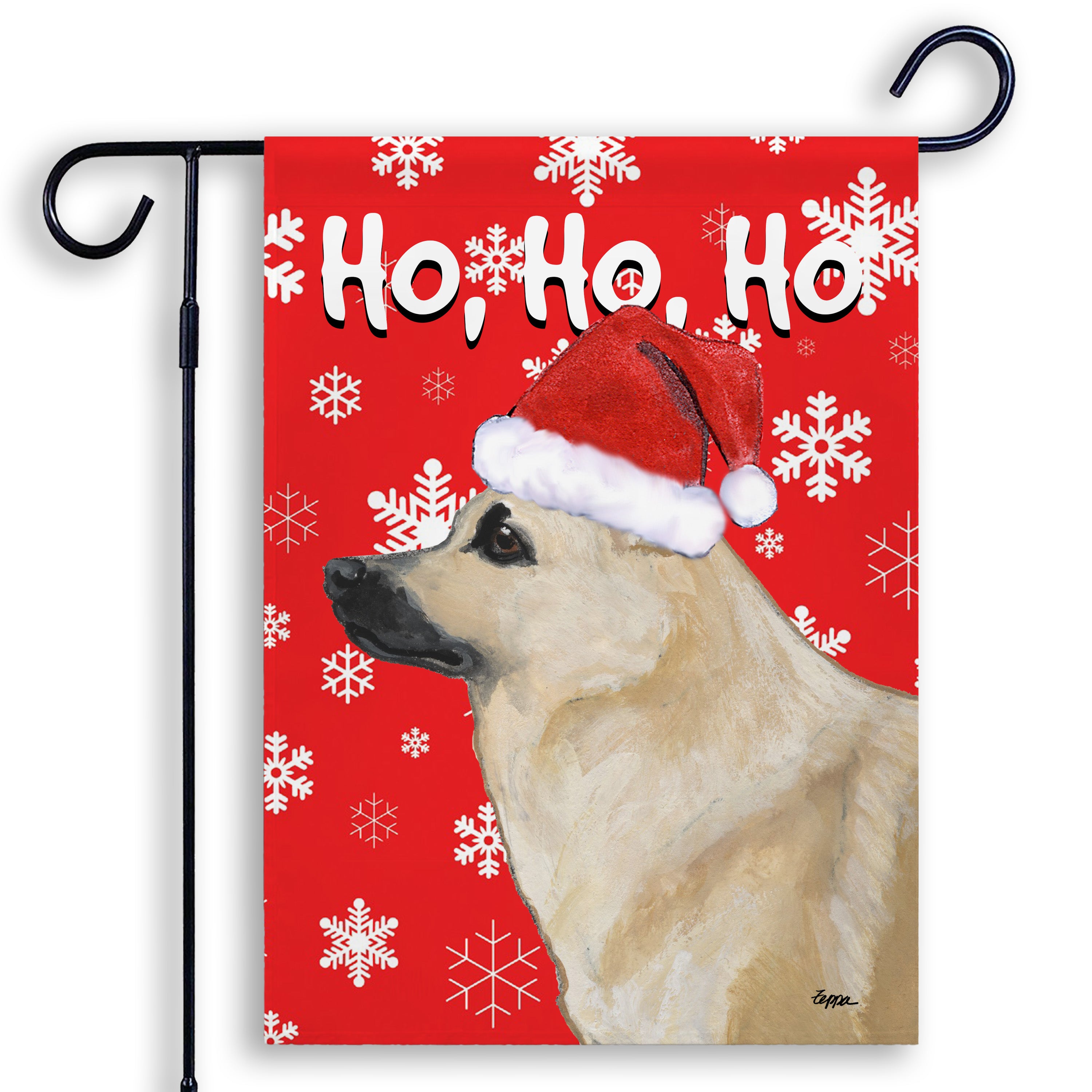 Norwegian Buhund Ho Ho Ho Garden Flag