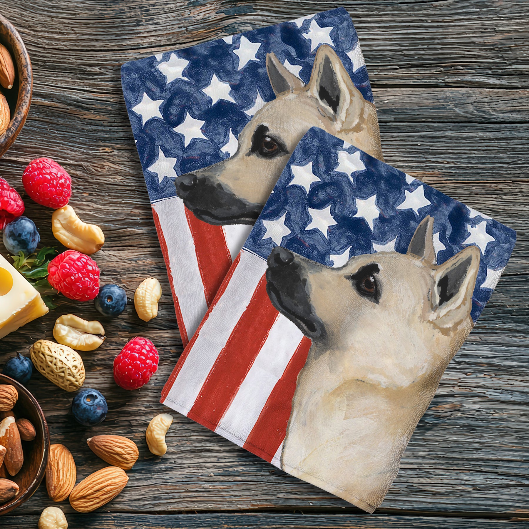 Norwegian Buhund Americana Kitchen Towel