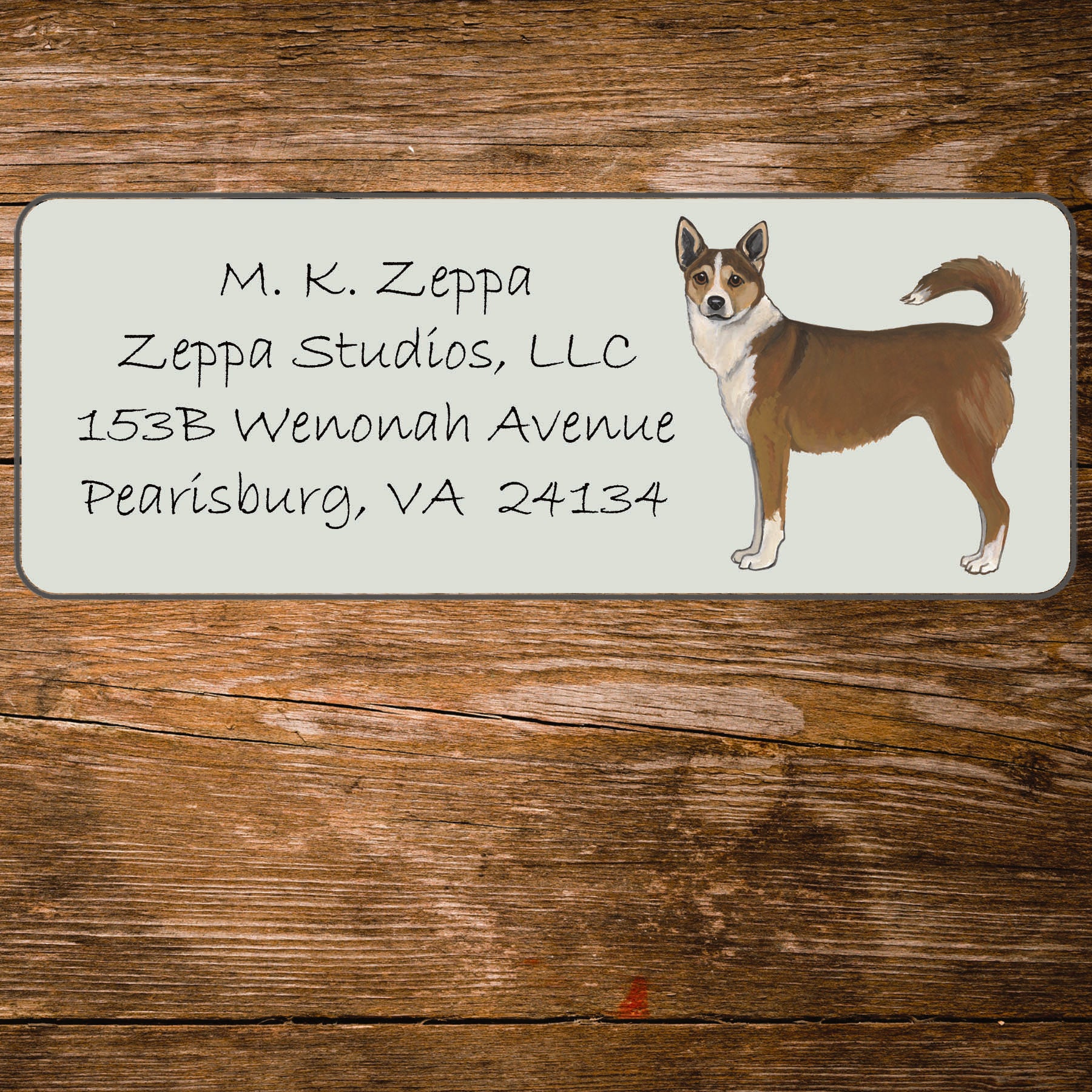 Norwegian Lundehund Return Address Labels