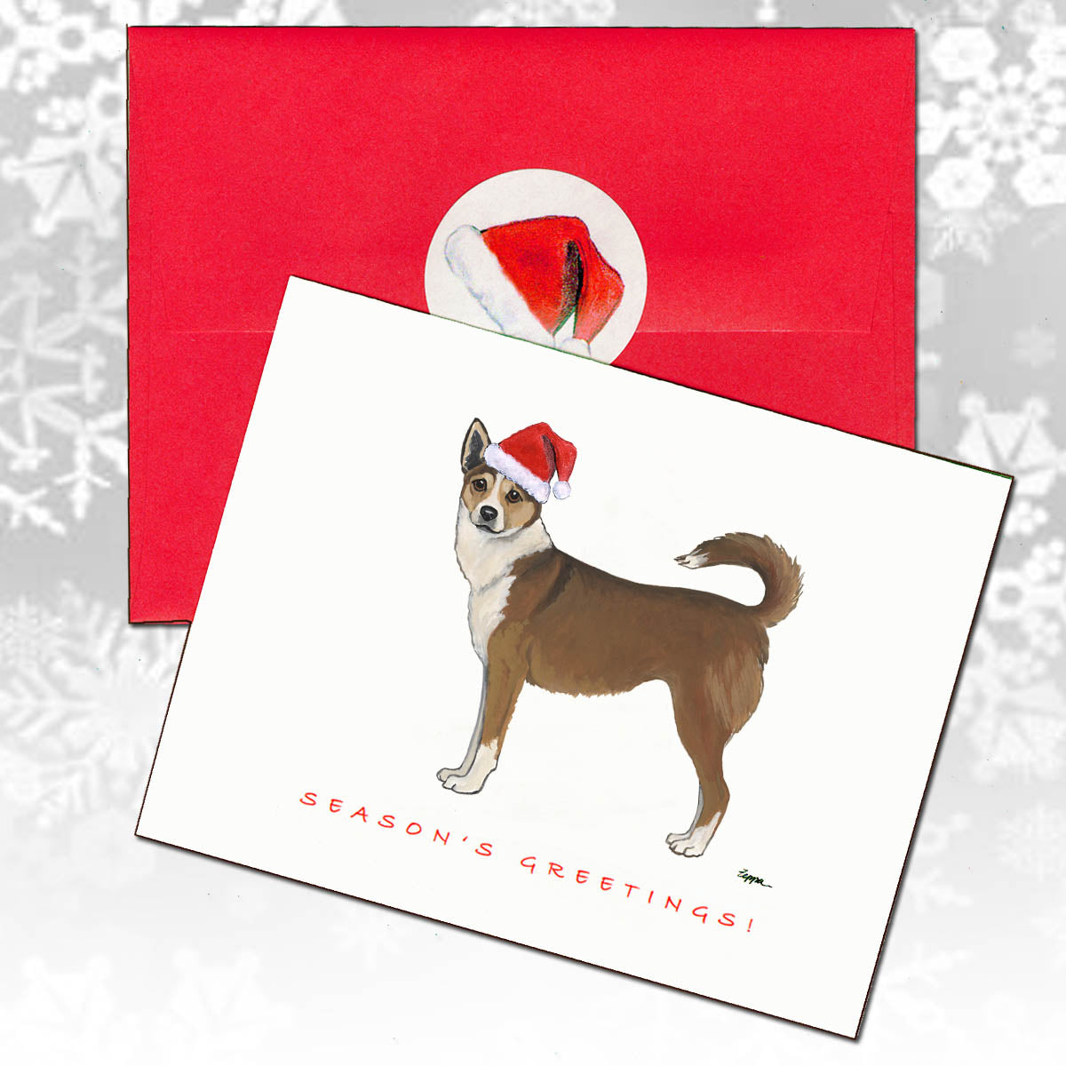 Norwegian Lundehund Christmas Card
