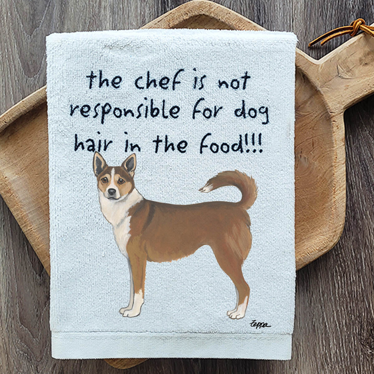 Norwegian Lundehund Kitchen Towel