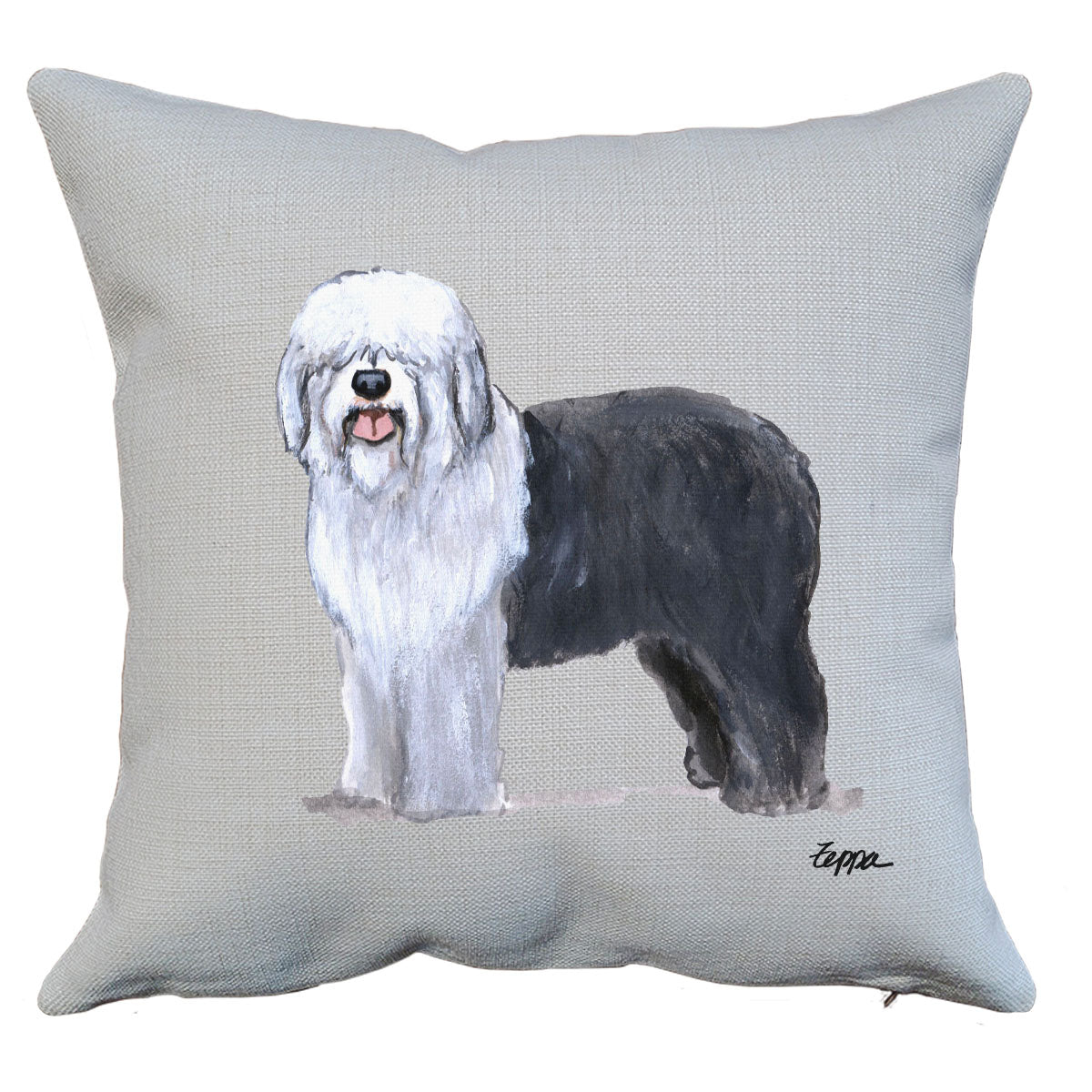 Old English Sheepdog Throw Pillow