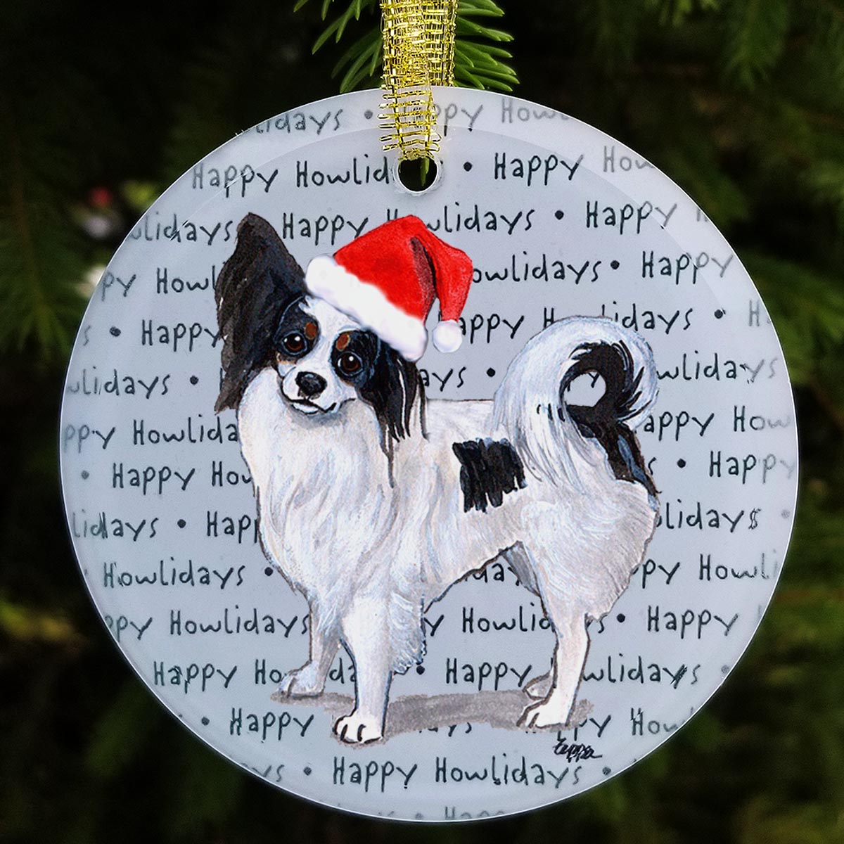 Papillon Christmas Ornaments