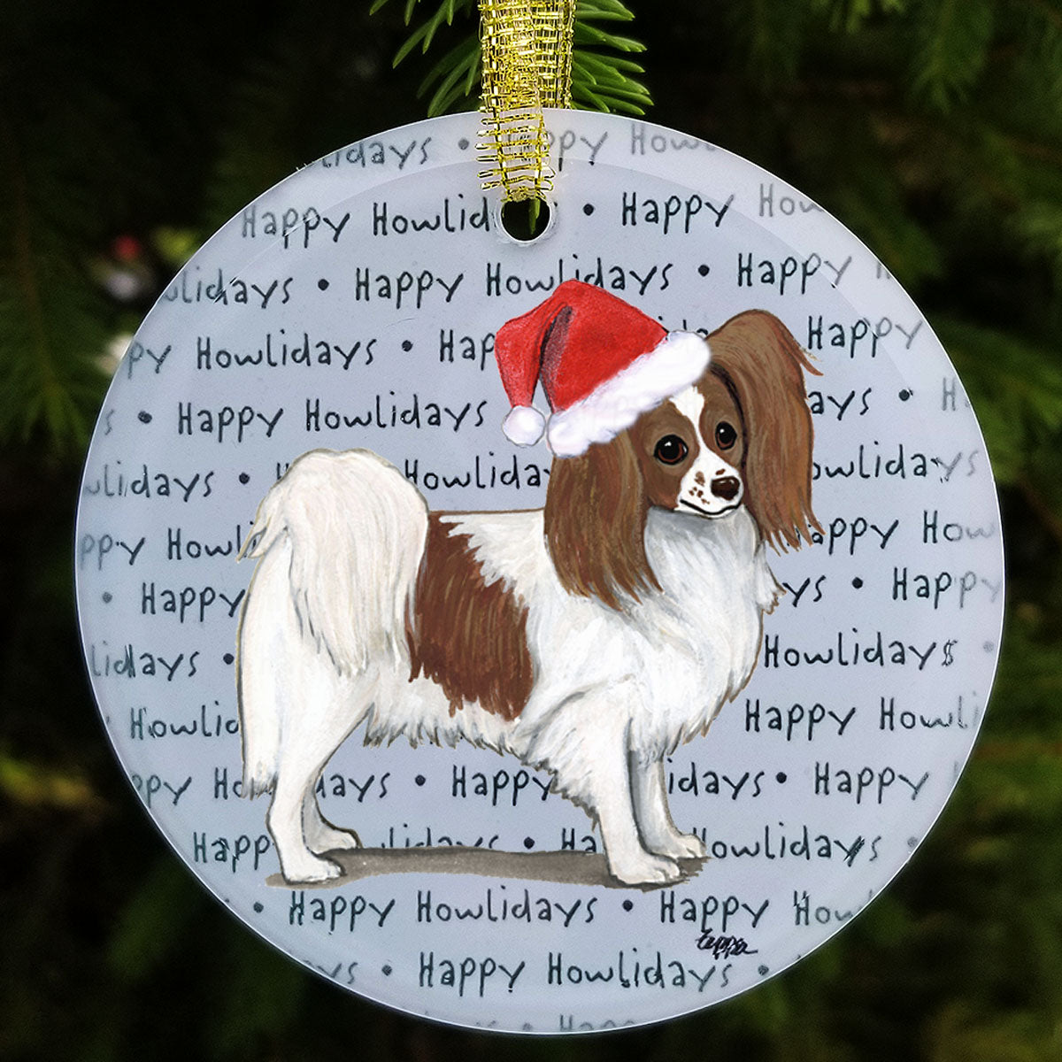 Papillon Christmas Ornaments