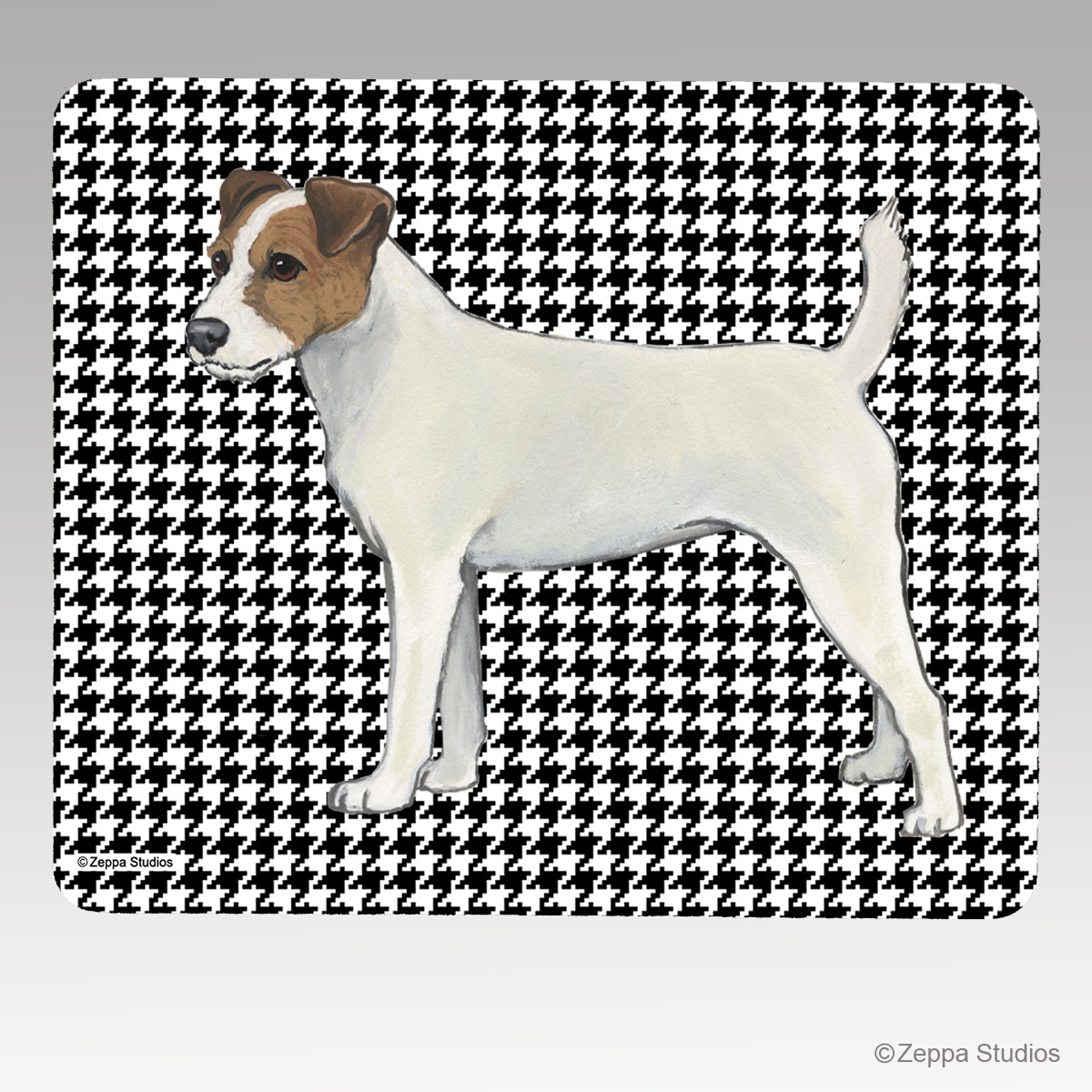 Parson Russell Houndstooth Mouse Pad