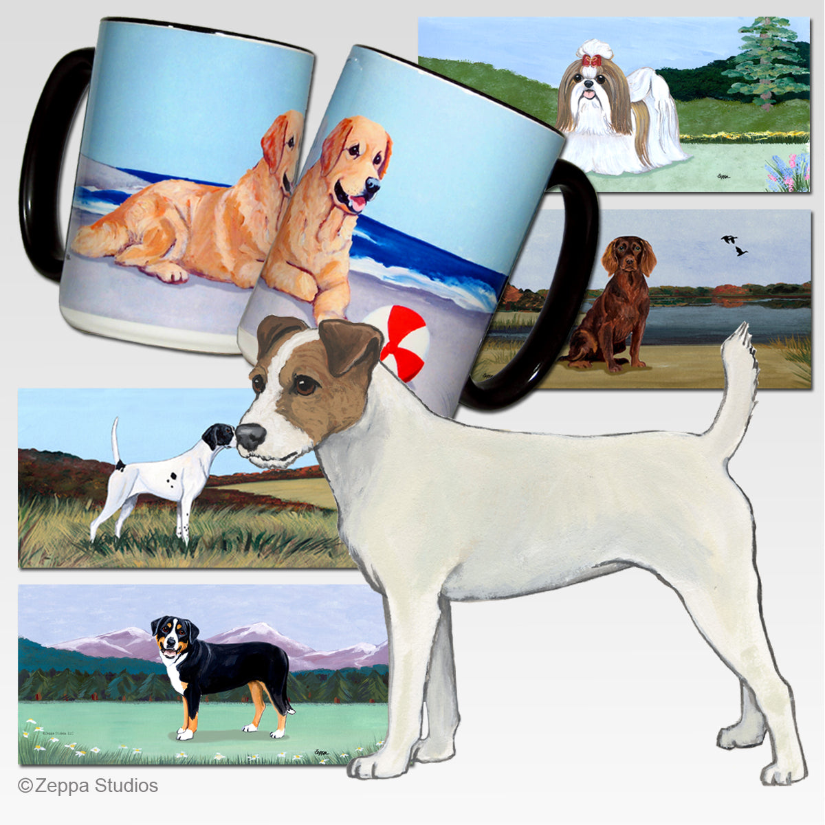 Parson Russell Terrier Scenic Mugs