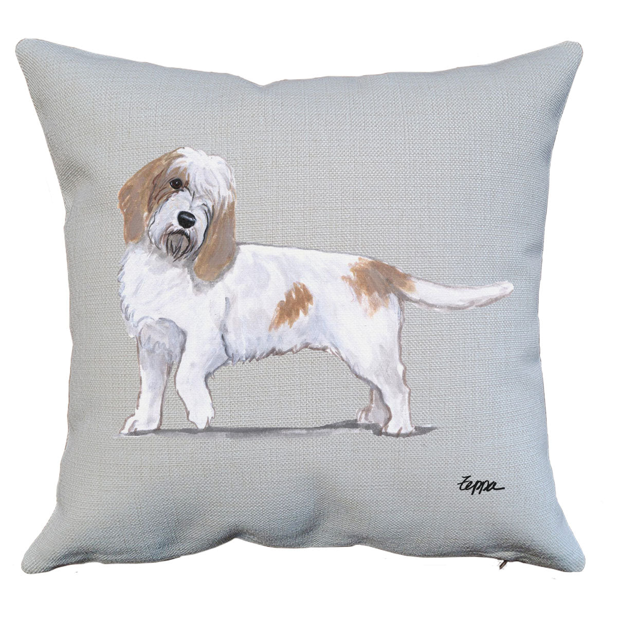 Petite Basset Griffon Vendeen Throw Pillow