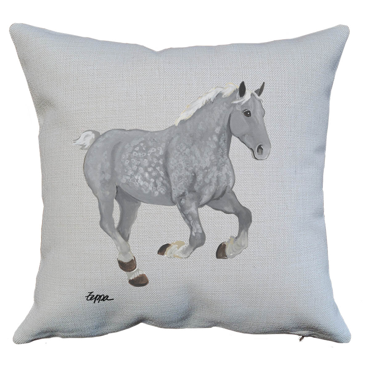 Percheron Design Throw Pillow