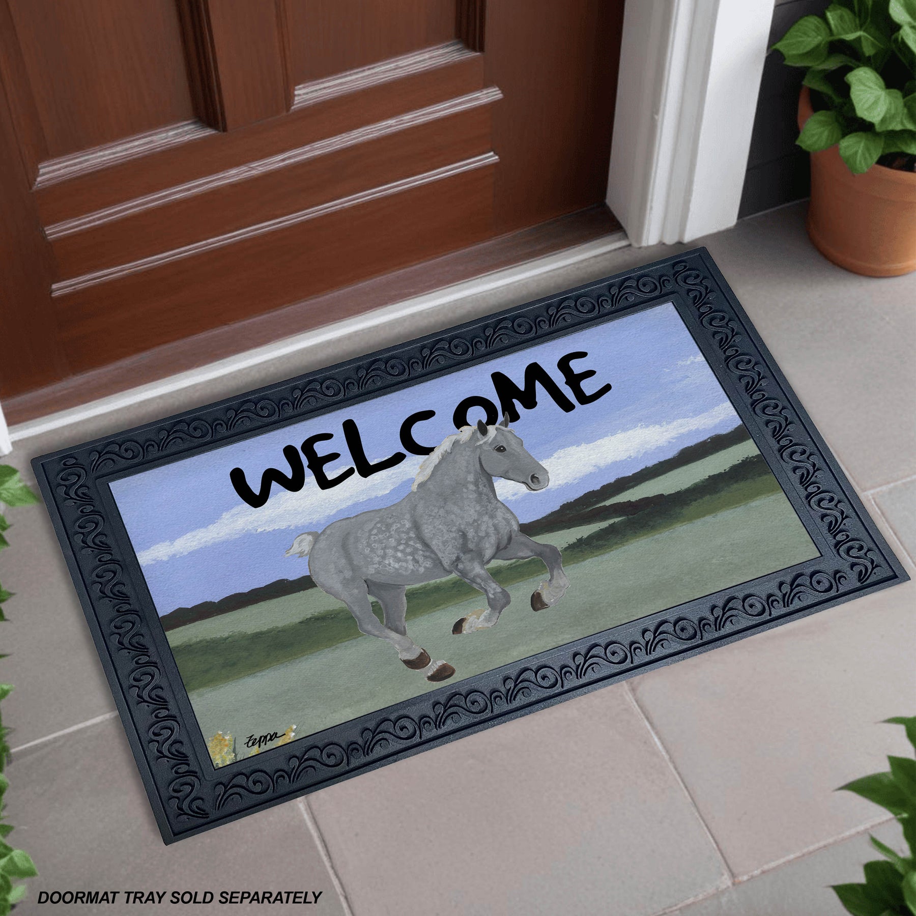 Percheron Welcome Mat