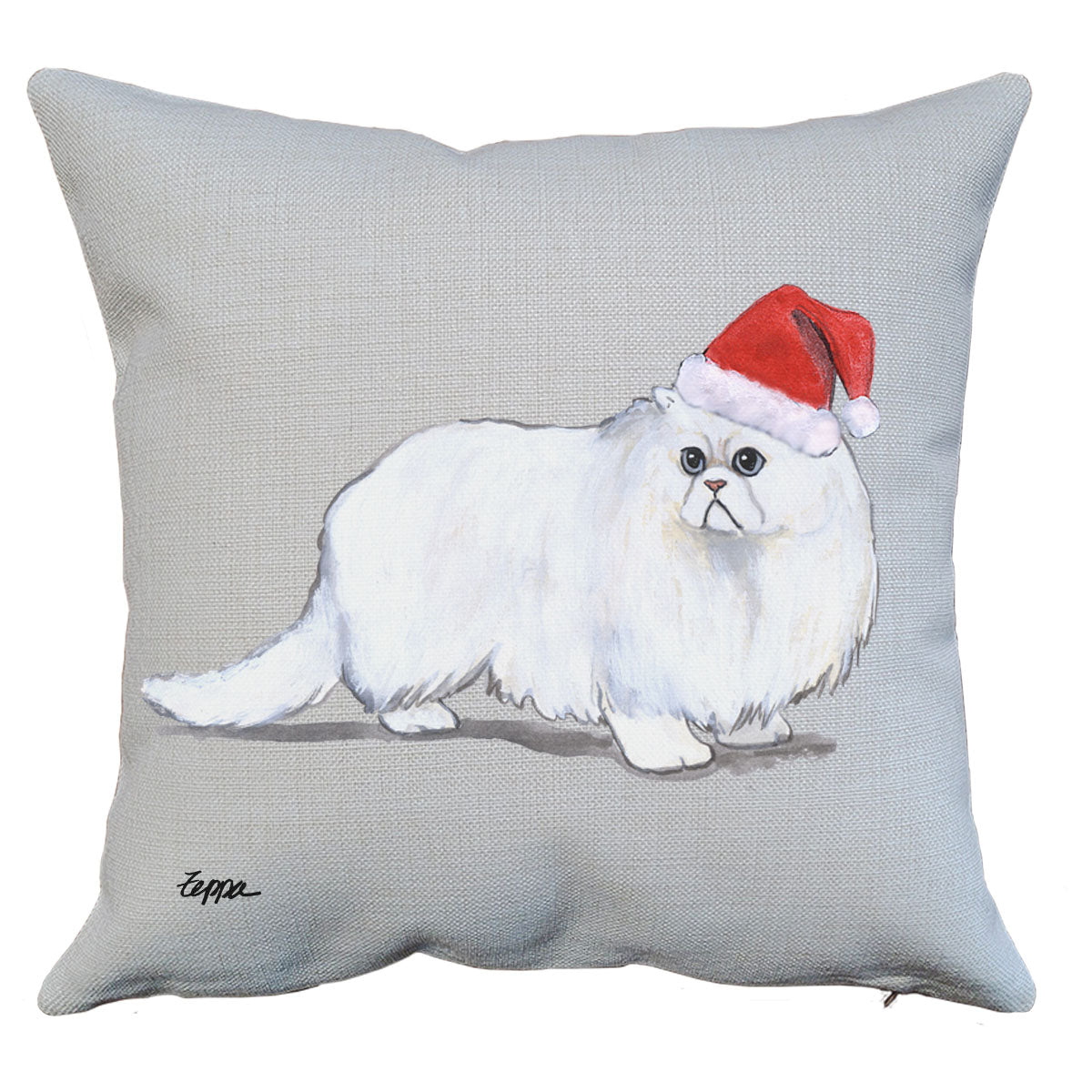 Persian Cat Santa Pillow