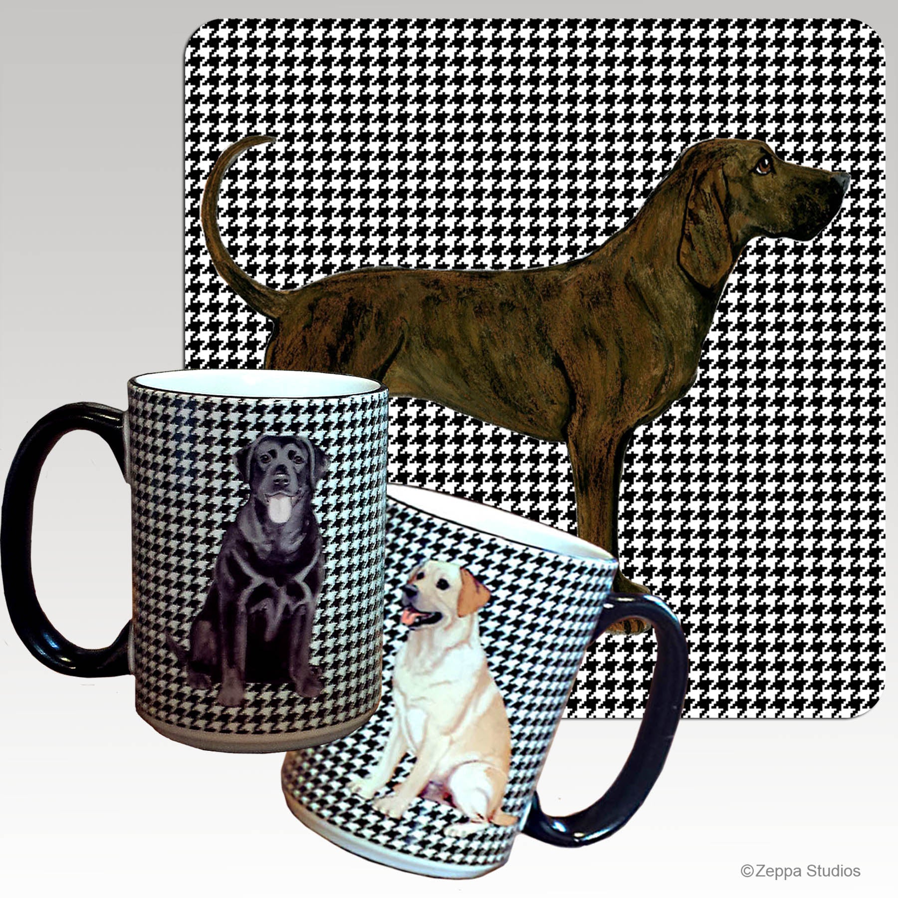 Plott Hound on Houndstooth Mug