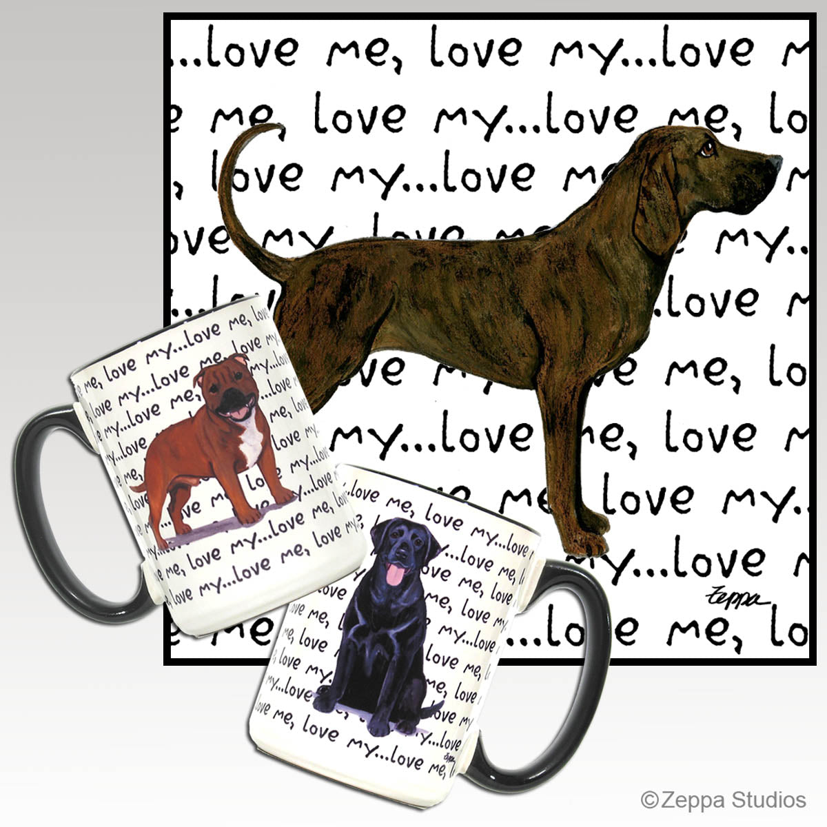 Plott Hound love me mug