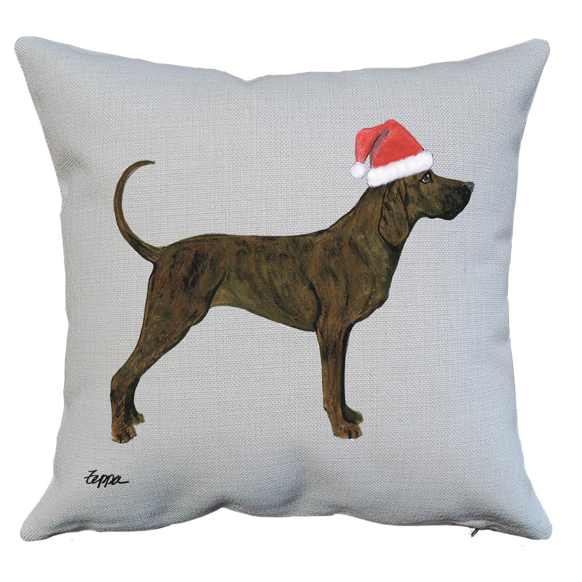 Plott Hound Santa Pillow